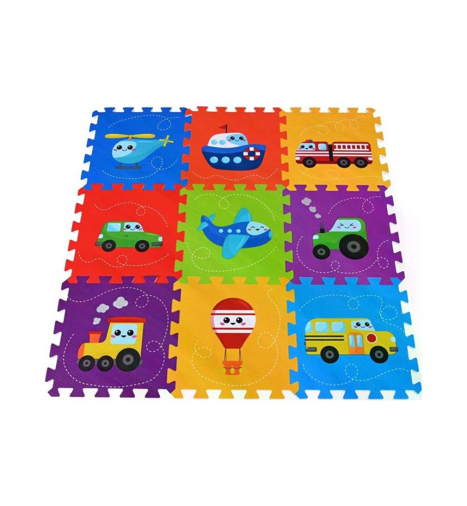 Knorrtoys Tapis de puzzle Véhicules 9 pièces