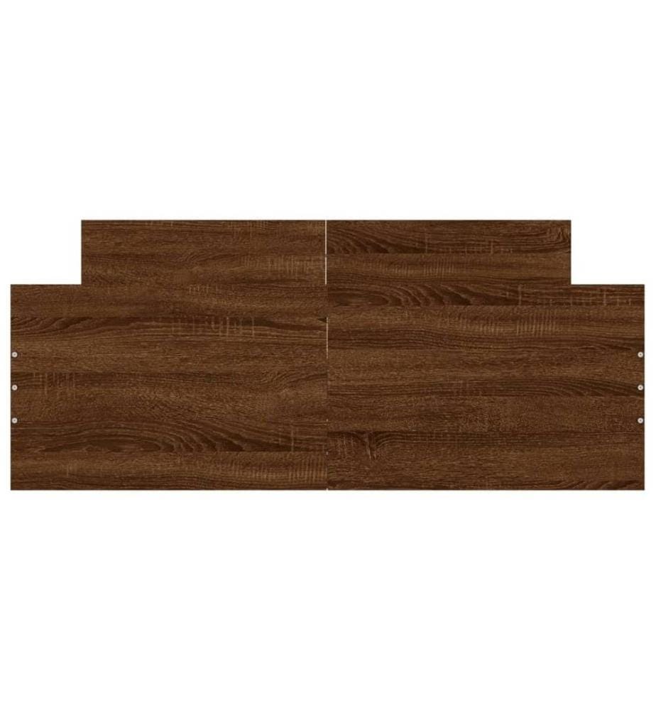 Bettgestell mit Kopf- und Fussteil Braun Eiche-Optik 120x200 cm