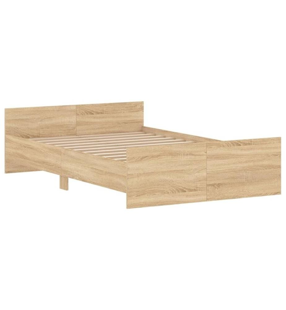 Bettgestell mit Kopf- und Fussteil Sonoma-Eiche 120x190 cm