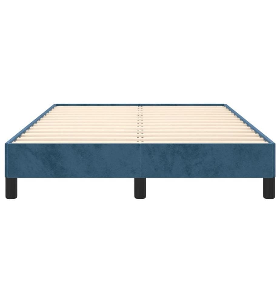 Cadre de lit bleu foncé 120x190 cm velours