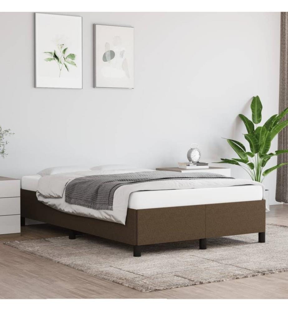 Bettgestell Dunkelbraun 120x190 cm Stoff