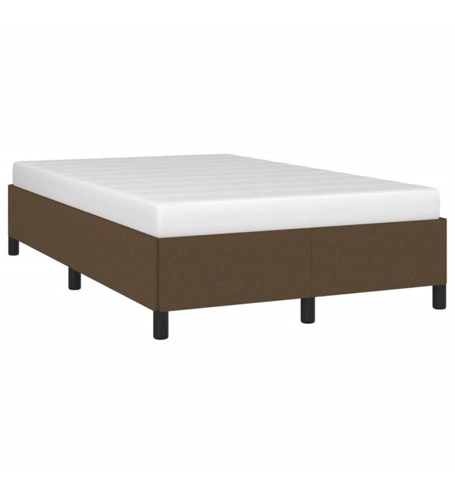 Bettgestell Dunkelbraun 120x190 cm Stoff