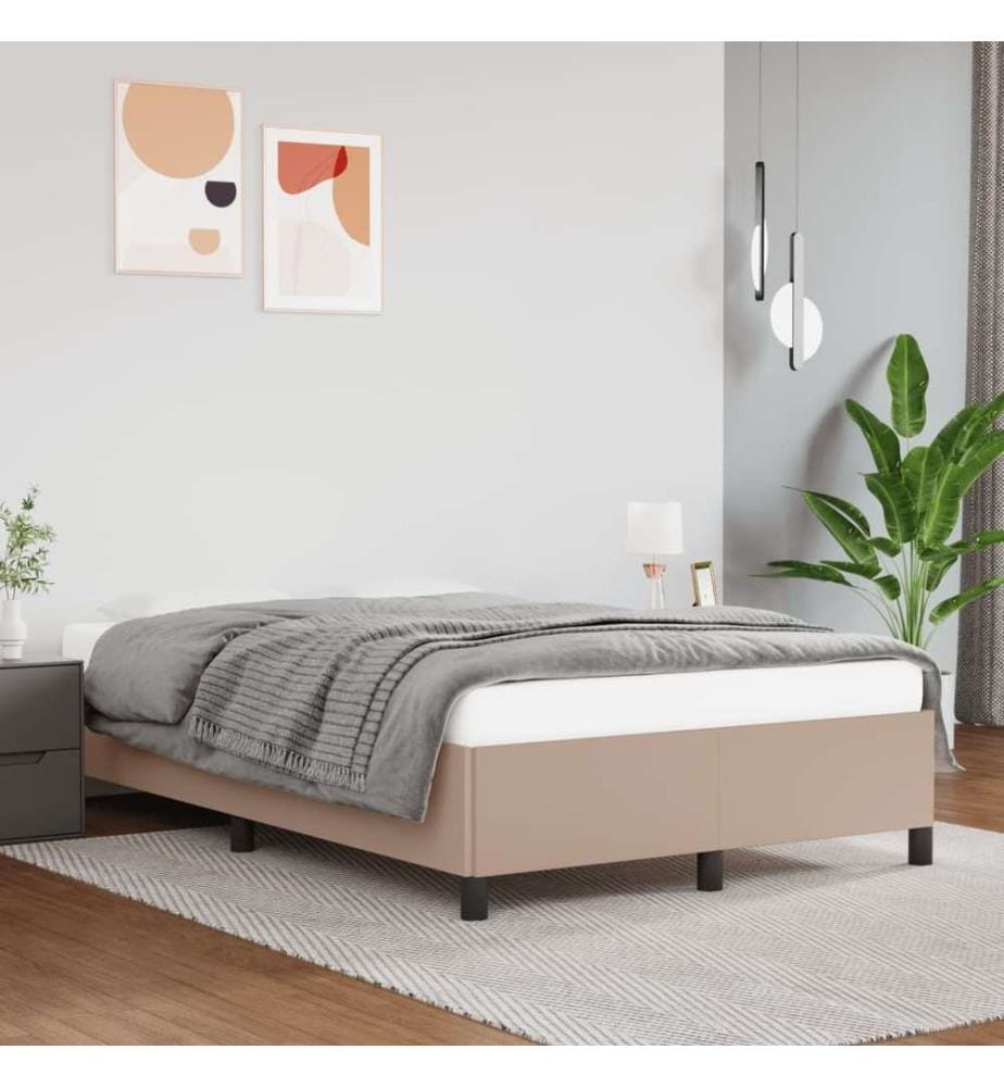 Cadre de lit cappuccino 120x190 cm similicuir