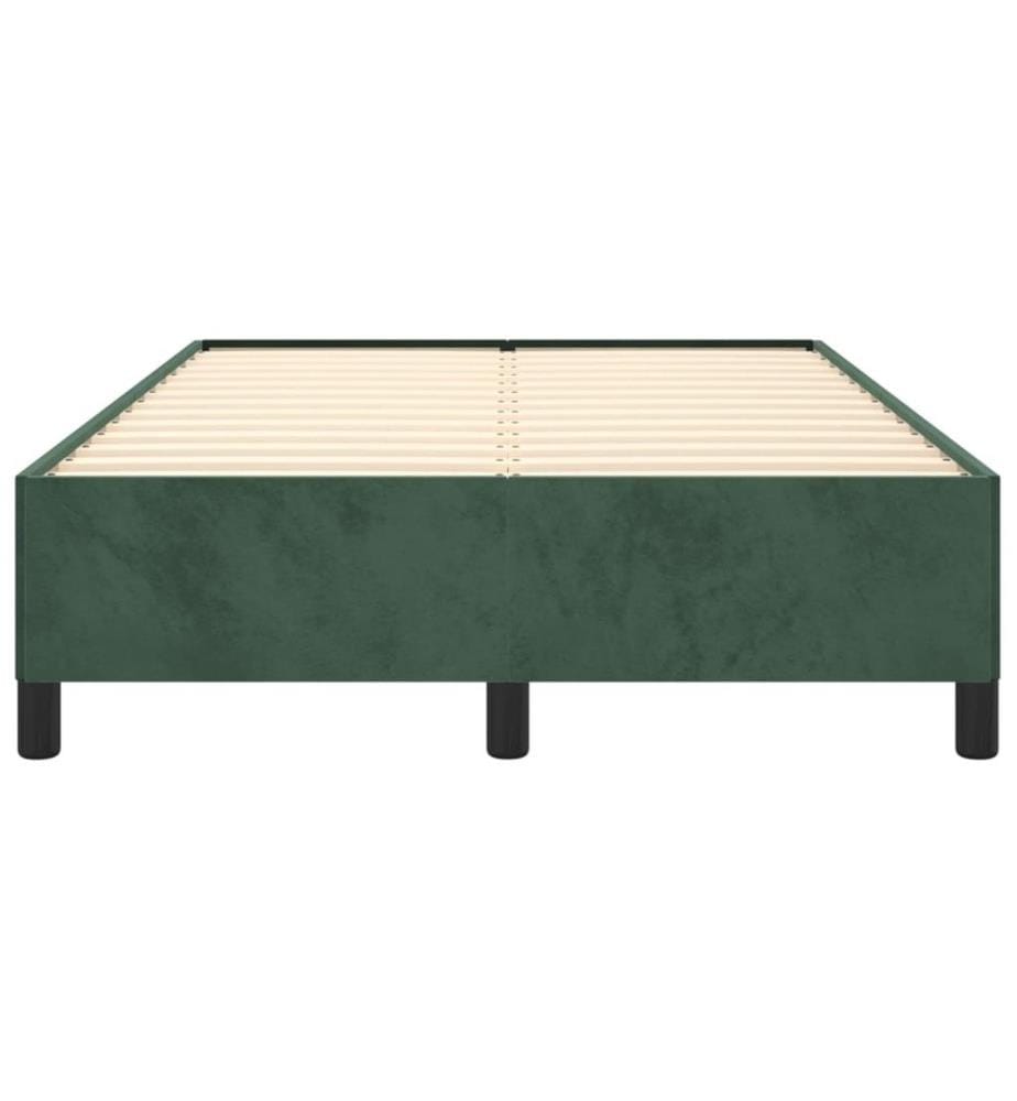 Cadre de lit vert foncé 120x190 cm velours