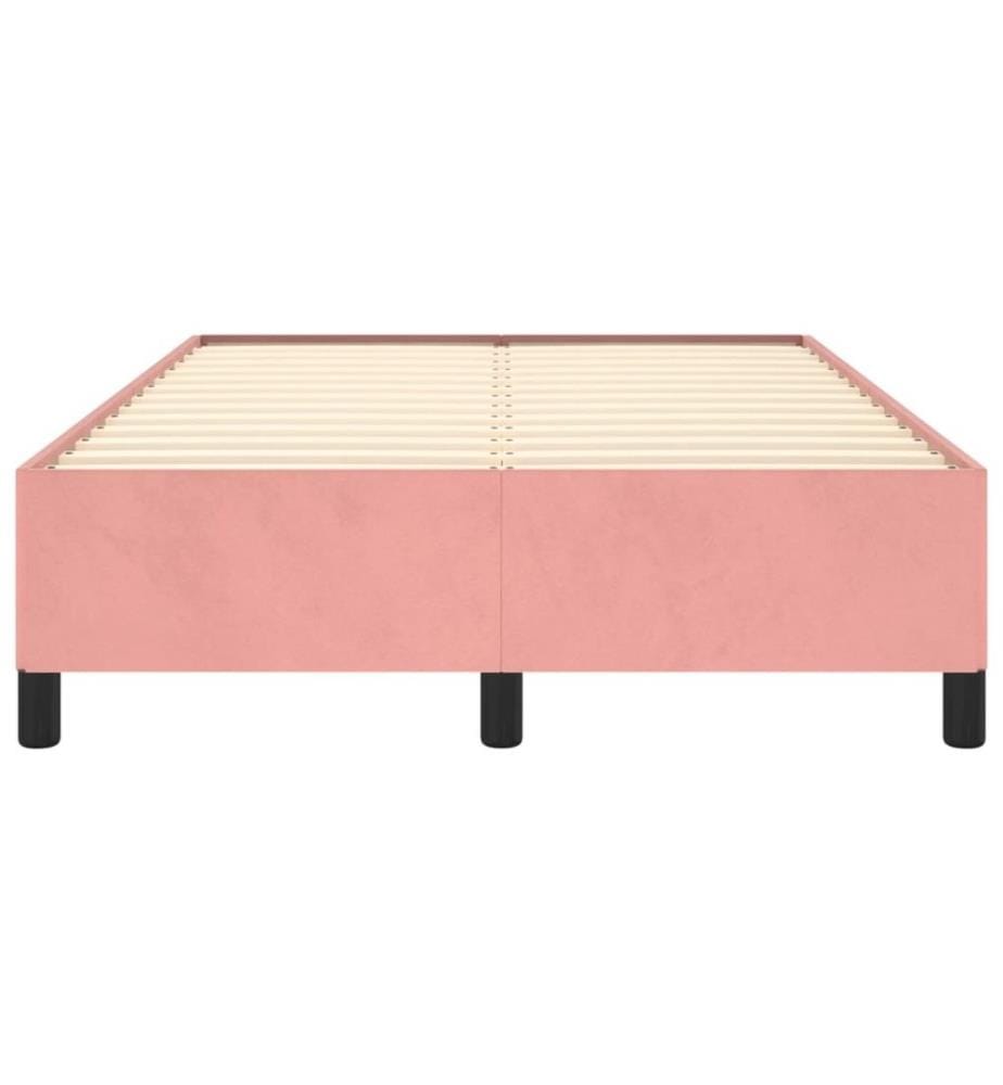 Cadre de lit rose 120x190 cm velours