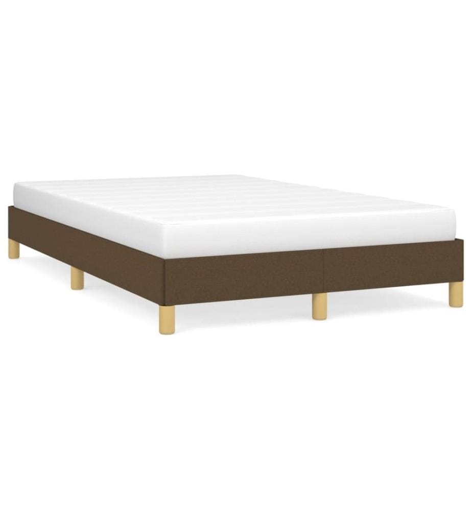 Bettgestell Dunkelbraun 120x190 cm Stoff