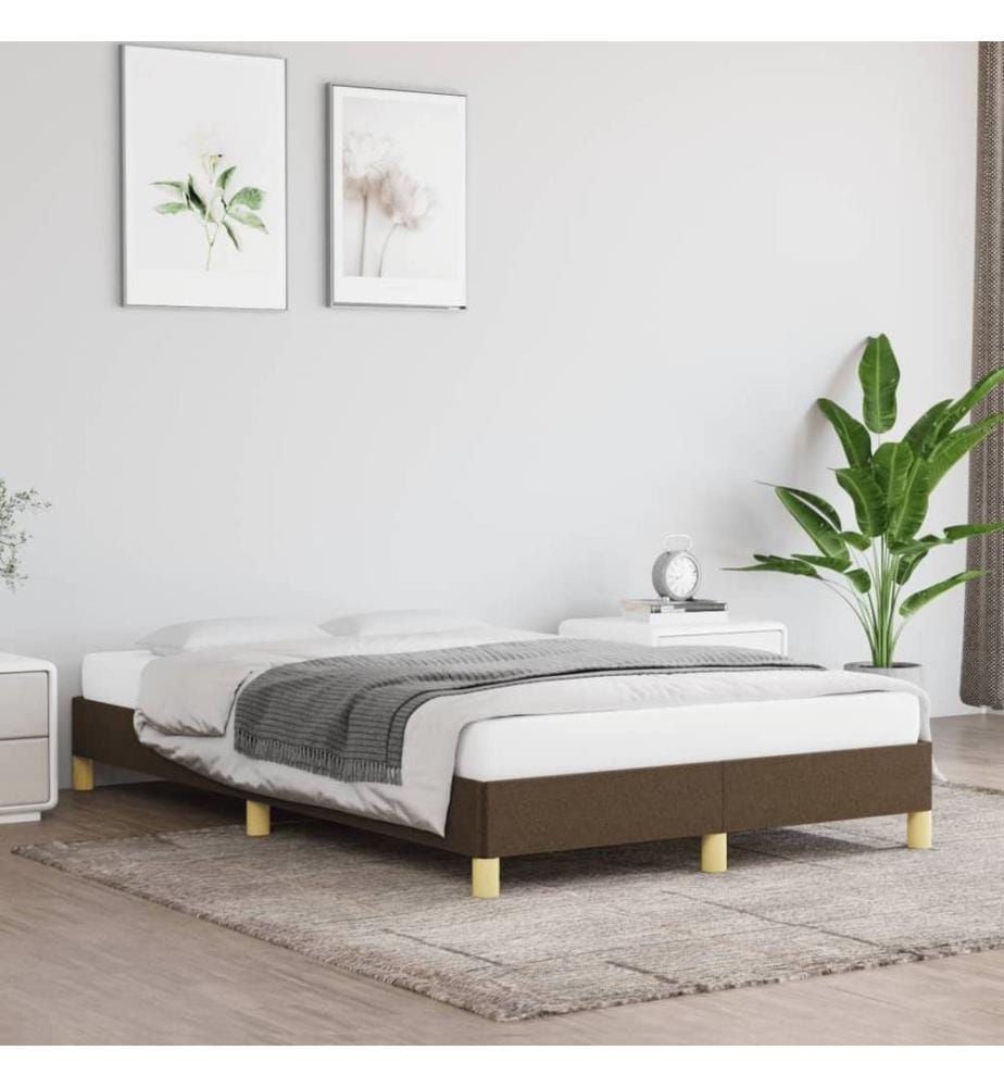 Bettgestell Dunkelbraun 120x190 cm Stoff