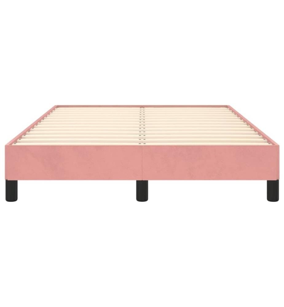 Cadre de lit rose 120x190 cm velours