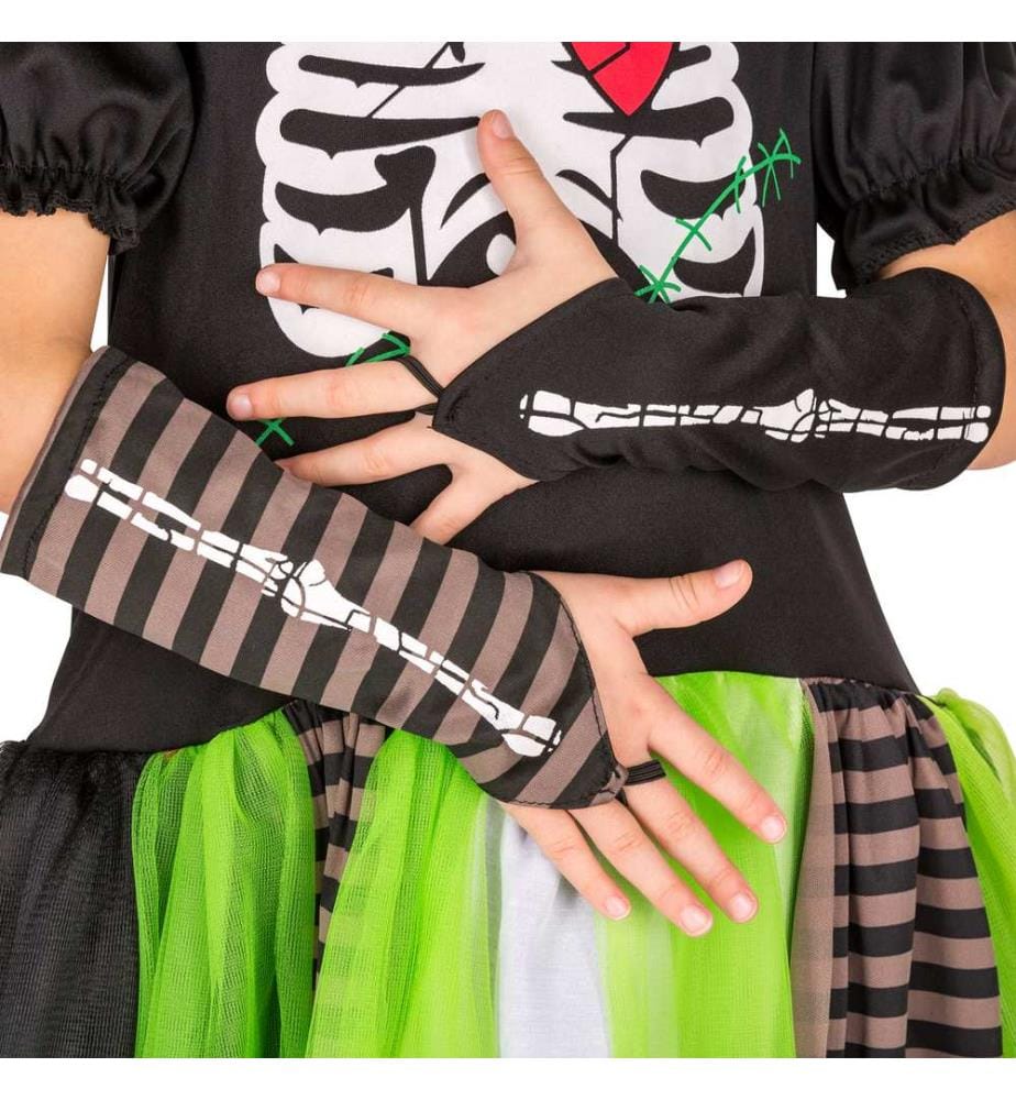 Costume da scheletro zombie per bambina - ragazza