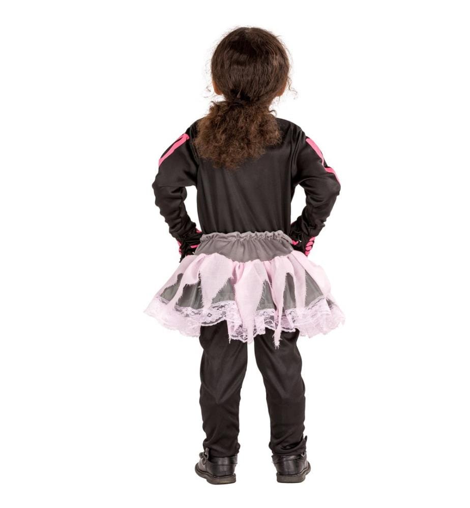 Costume da bambina - Scheletro rosa
