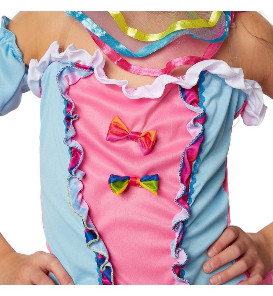 Mädchenkostüm Neon Regenbogen Girl