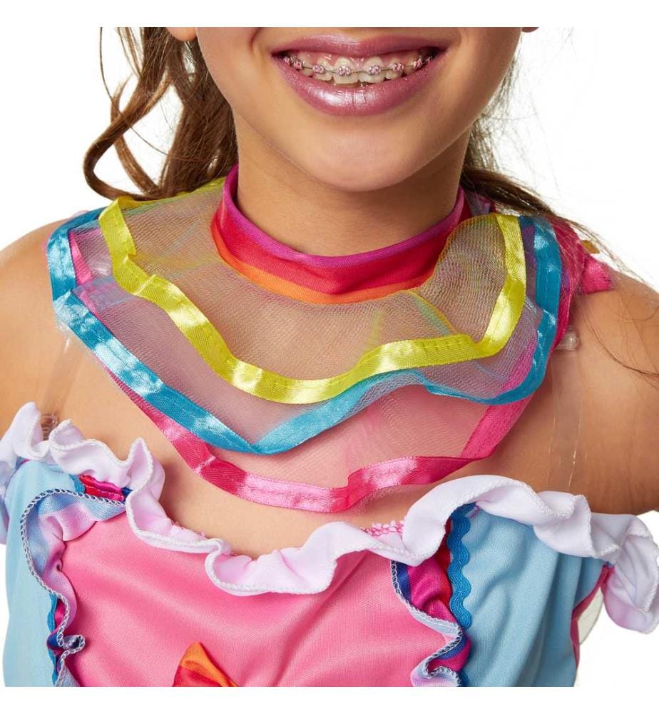 Mädchenkostüm Neon Regenbogen Girl
