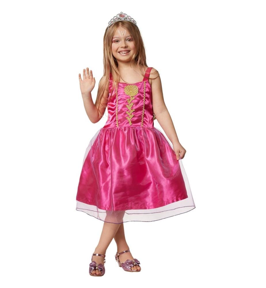 Mädchenkostüm Prinzessin pinke Rose