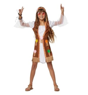 Mädchenkostüm Groovy Hippie Squaw