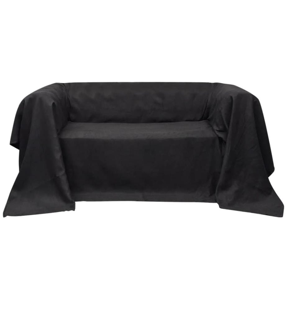 Sofahusse aus Microsuede Anthrazit 210x280 cm