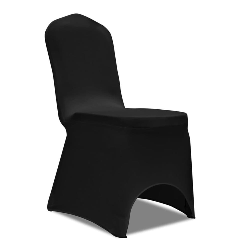Stretch Stuhlbezug 4 Stück Schwarz