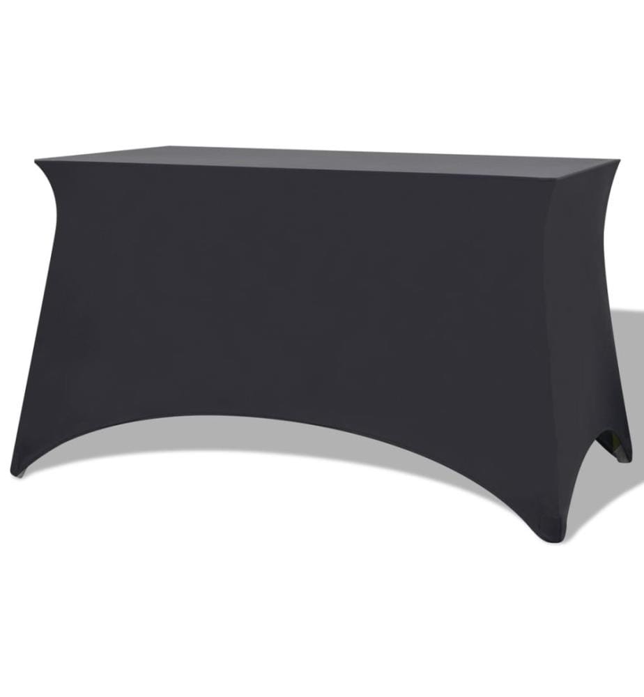 Stretch-Tischhusse 2 Stk. 183 x 76 x 74 cm Anthrazit