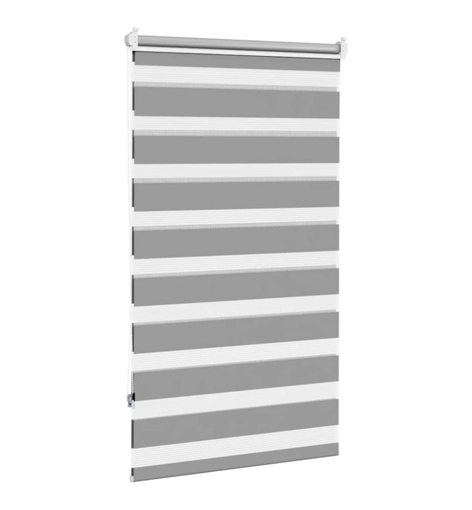 Zebra-Rollo 70,9 x 120 cm, Stoffbreite 66,7 cm, grau