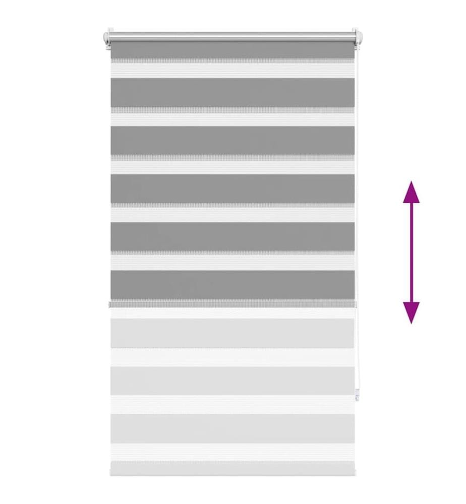 Zebra-Rollo 70,9 x 120 cm, Stoffbreite 66,7 cm, grau