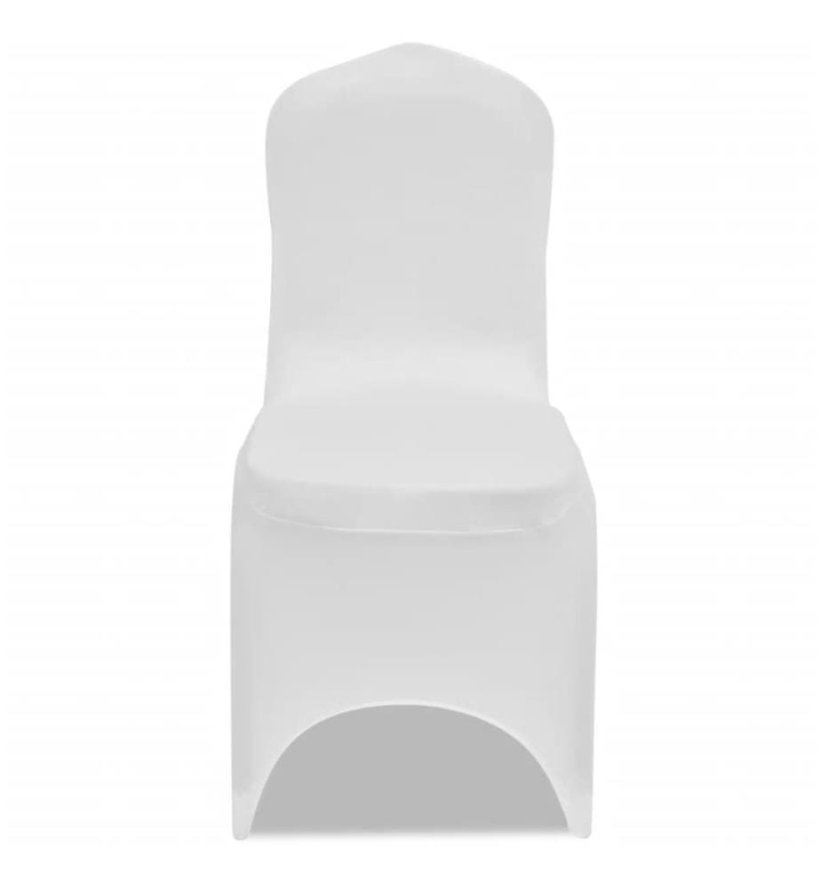 6 x Stuhlhusse Stretchhusse weiss