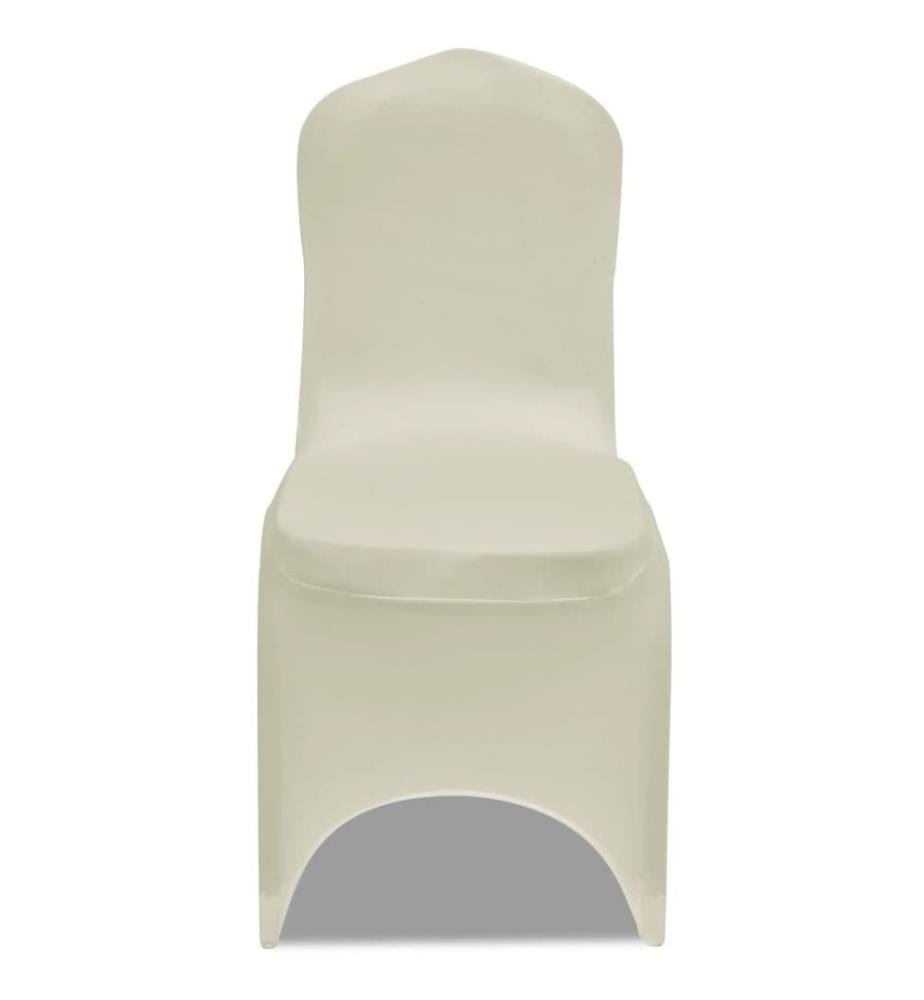 6 x Stuhlhusse Stretchhusse cremefarben