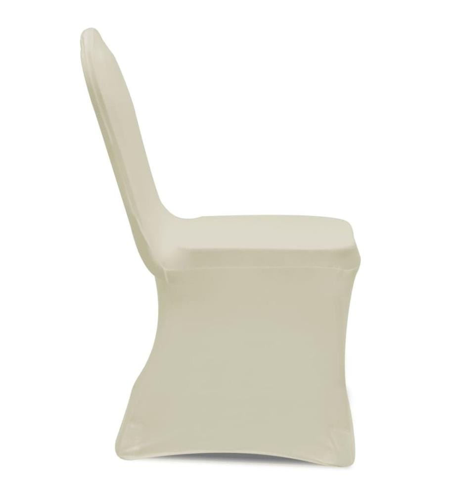 6 x Stuhlhusse Stretchhusse cremefarben