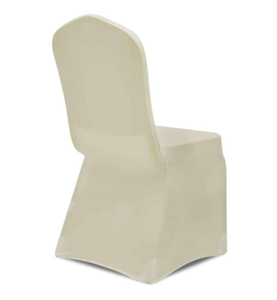 6 x Stuhlhusse Stretchhusse cremefarben
