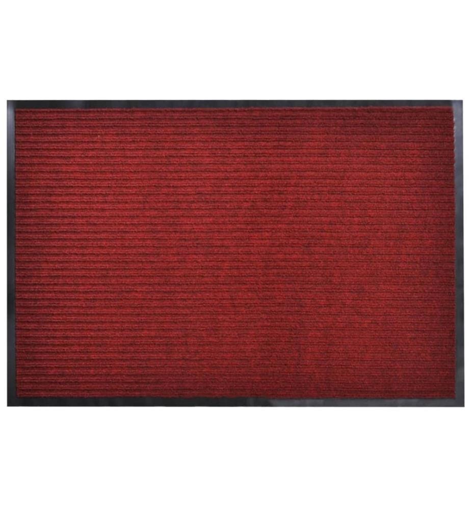 Tapis d'entrée rouge 90 x 120 cm PVC