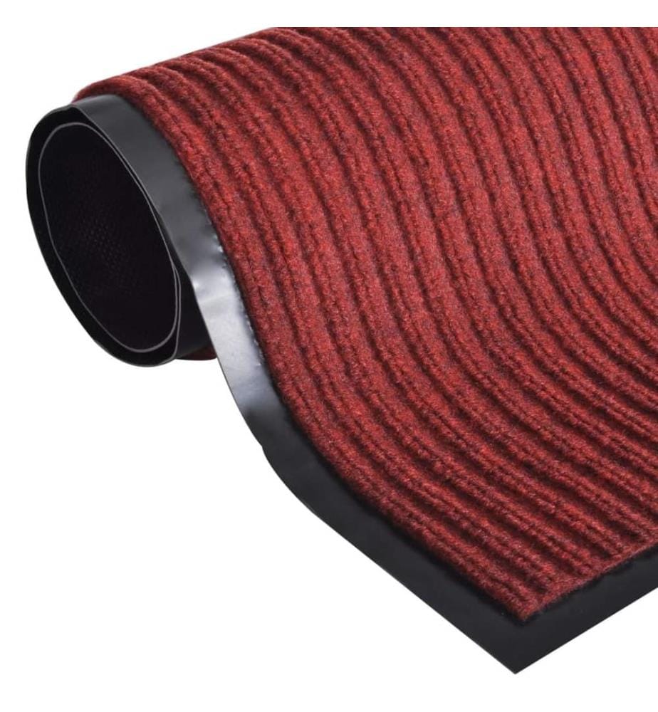 Tapis d'entrée rouge 90 x 120 cm PVC