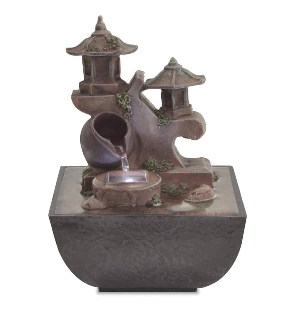 Zimmerbrunnen mit LED Polyresin