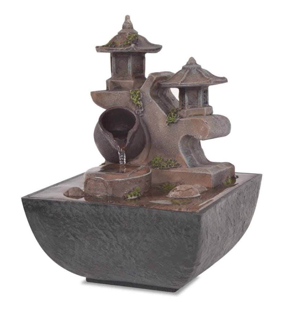 Zimmerbrunnen mit LED Polyresin