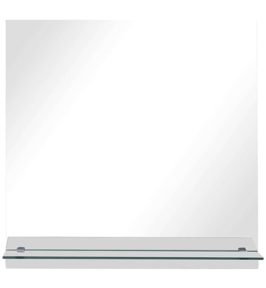 Wandspiegel mit Regal 30×30 cm Hartglas