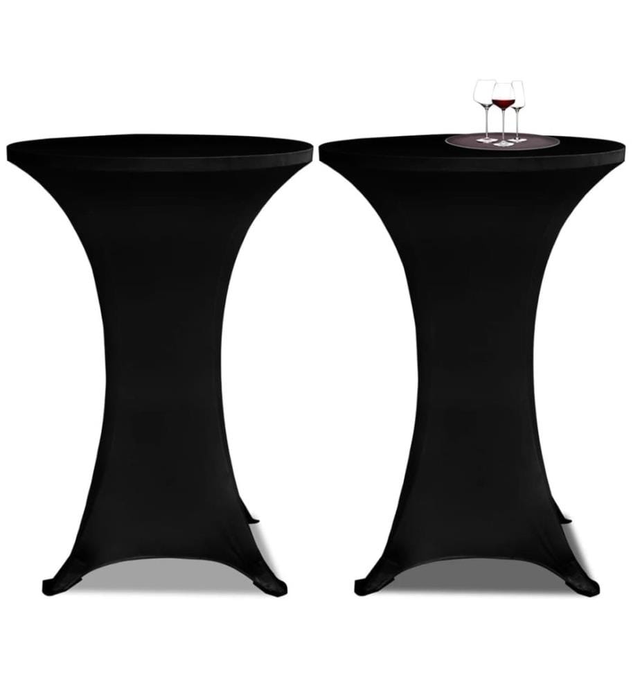 Stehtischhussen 4 Stk. Ø 60 cm Schwarz Stretch