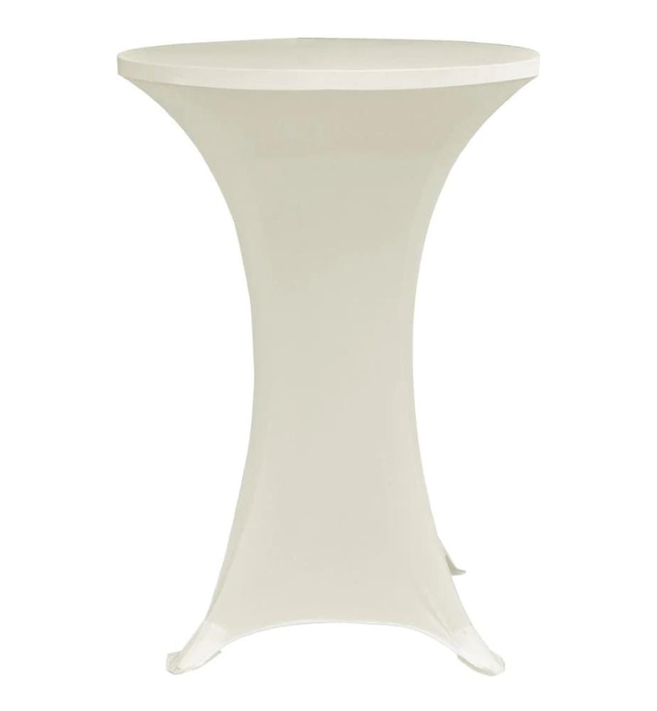 Stehtischhussen 4 Stk. Ø 60 cm Creme Stretch