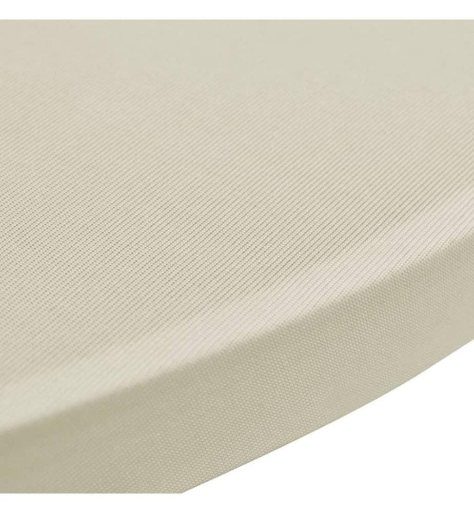 Stehtischhussen 4 Stk. Ø 60 cm Creme Stretch