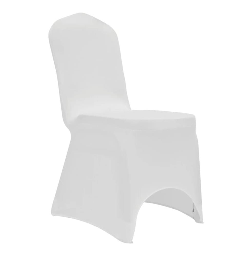Stretch-Stuhlhussen 12 Stk. Weiss