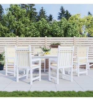 Gartenstuhlauflagen für Niedriglehner 6 Stk. Creme 100x50x3 cm