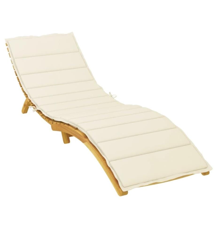 Sonnenliegen-Auflage Creme 200x60x3 cm Oxford-Gewebe