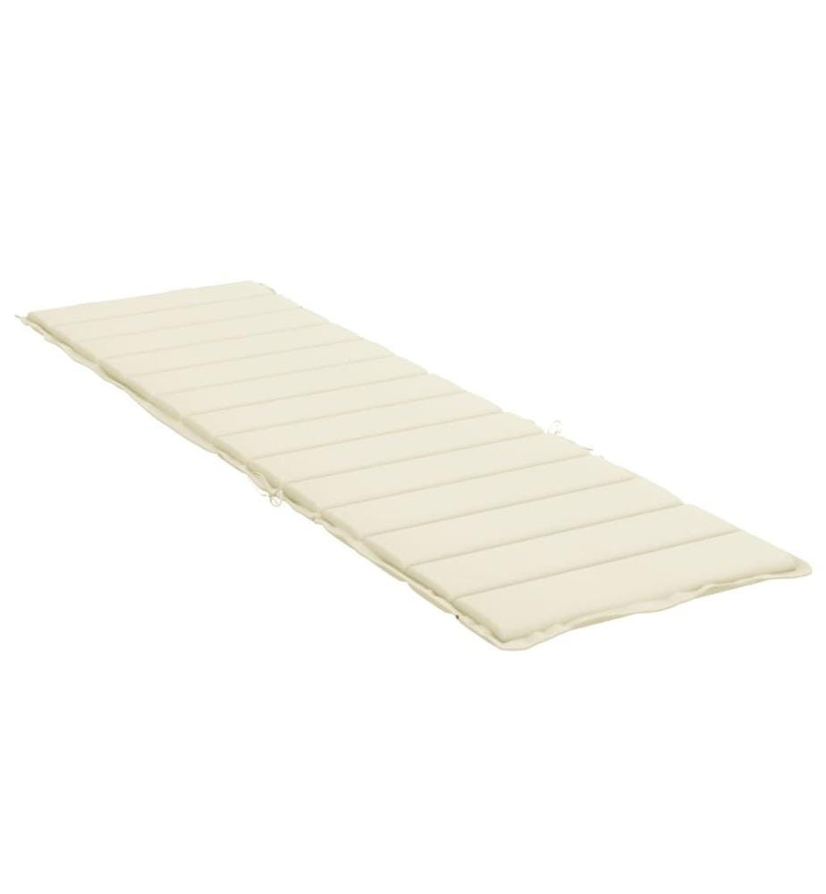 Sonnenliegen-Auflage Creme 200x60x3 cm Oxford-Gewebe