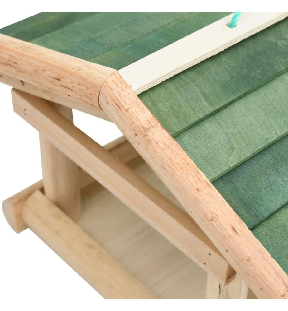Vogelfutterhaus Massivholz 35x29,5x21 cm