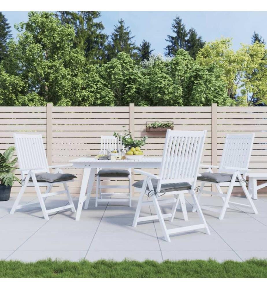 Stuhlkissen 4 Stk. Grau 40x40x7 cm Oxford-Gewebe