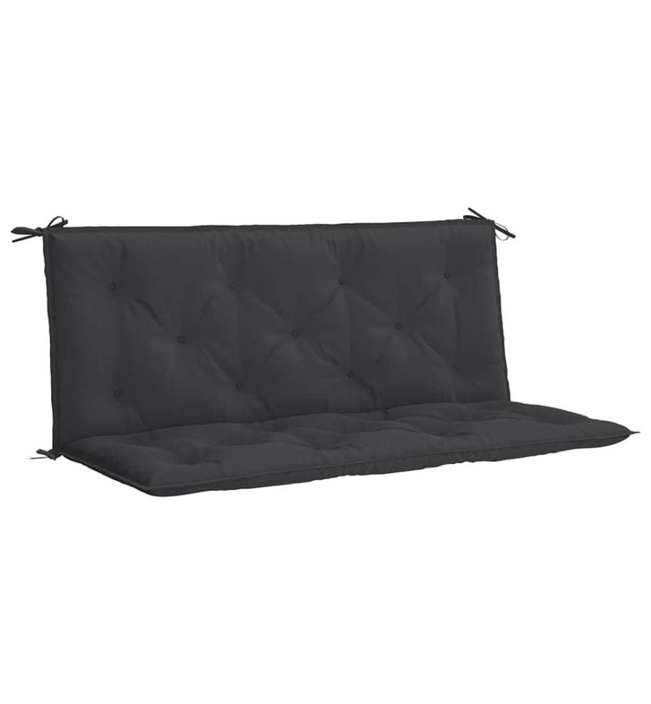 Gartenbank-Auflage Schwarz 120x(50+50)x7 cm Oxford-Gewebe