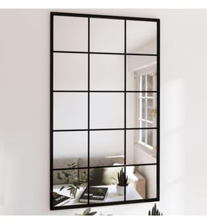 Wandspiegel 6 Stk. Schwarz 100x60 cm Metall