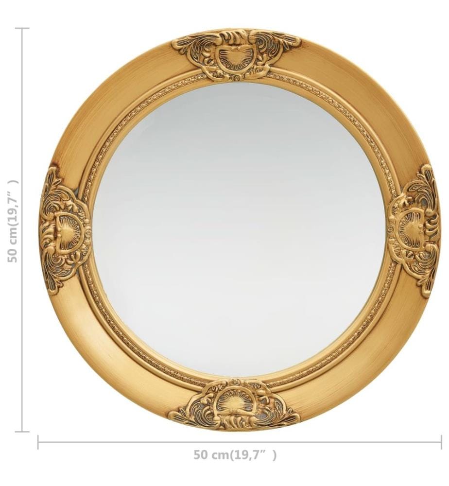 Wandspiegel im Barock-Stil 50 cm Golden