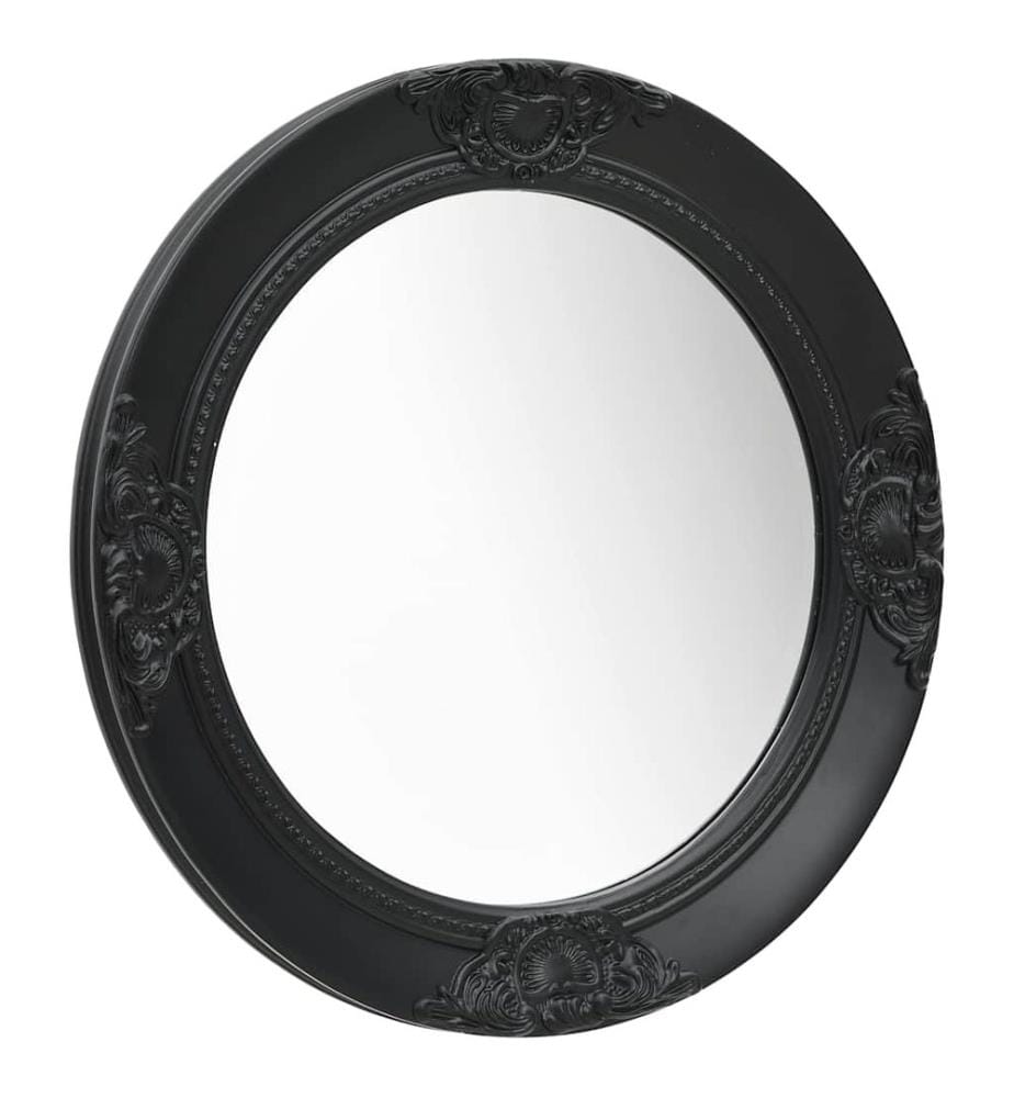 Wandspiegel im Barock-Stil 50 cm Schwarz
