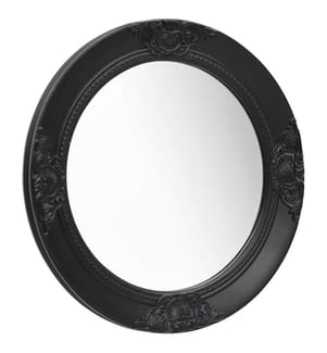 Wandspiegel im Barock-Stil 50 cm Schwarz