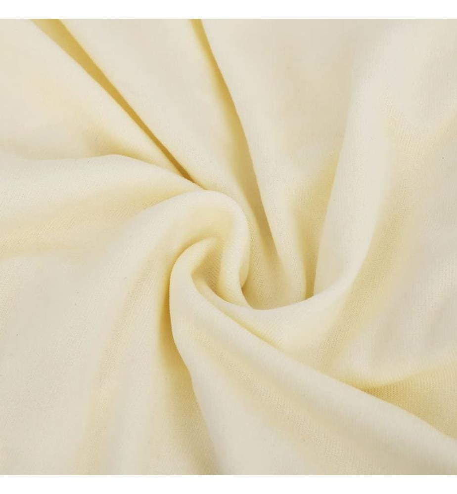Stretch Sofahusse 4-Sitzer Creme Polyester-Jersey