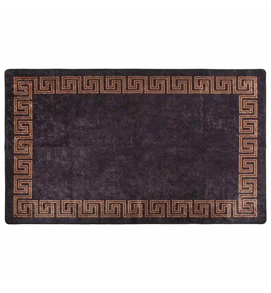 Tapis lavable antidérapant 120x180 cm noir et doré