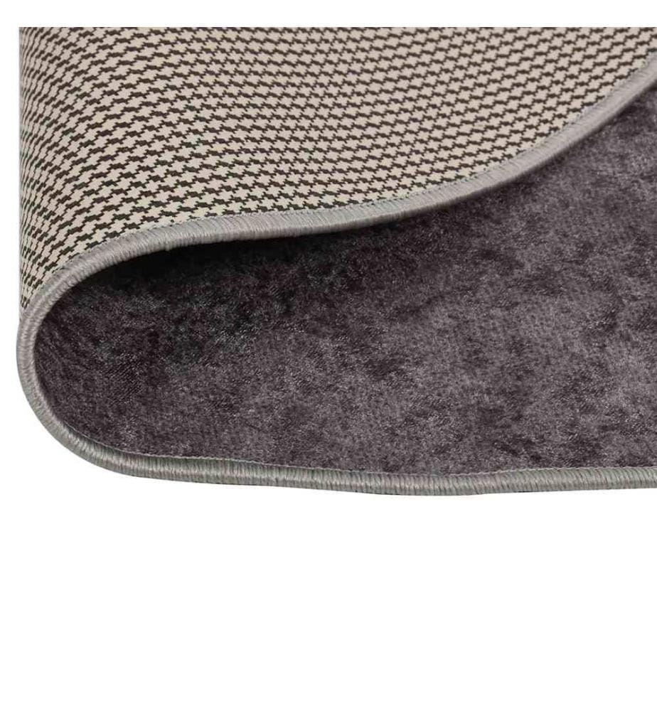 Tapis lavable antidérapant f120 cm gris