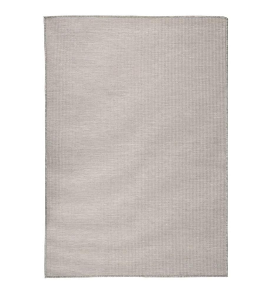 Tapis à tissage plat d'extérieur 160x230 cm gris clair